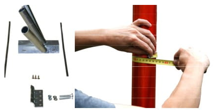 Drapeau incliné en marbre élégant