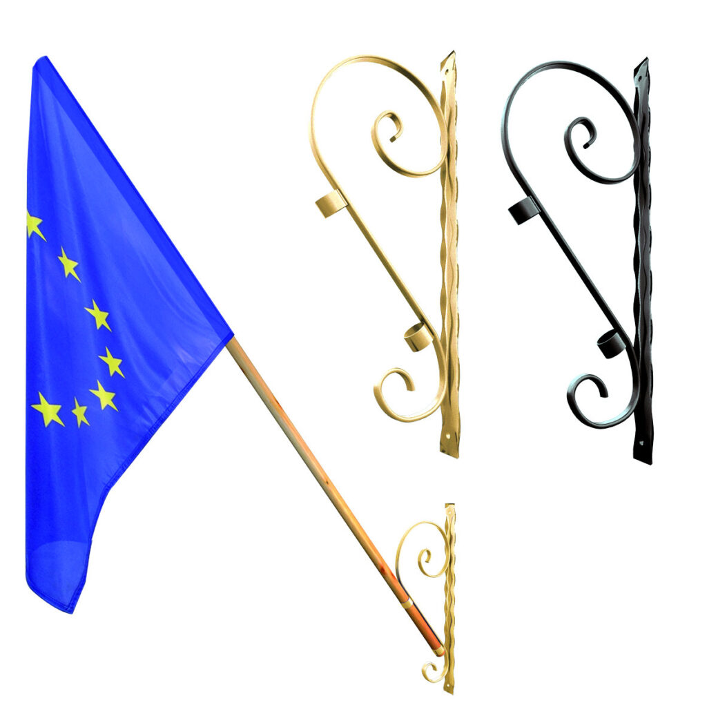 support mural pour drapeau