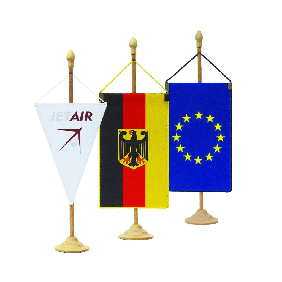 Drapeau de table en bois lourd