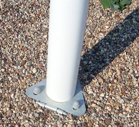 mât drapeau chromé lourd