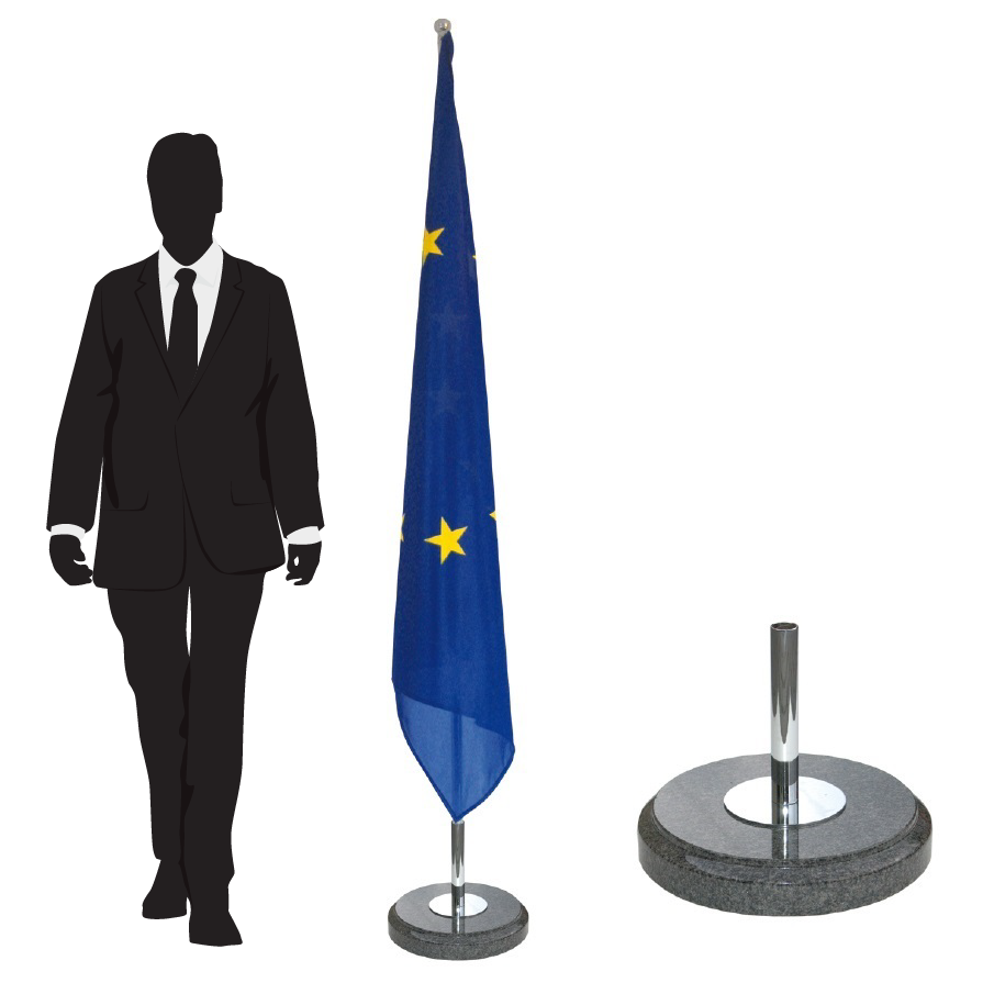 pied porte-drapeau en bois haut de gamme