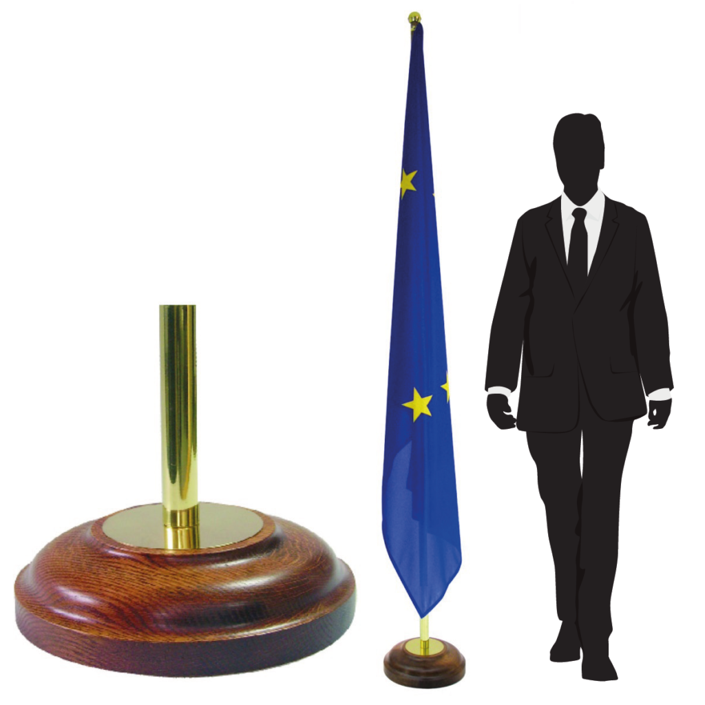 pied porte-drapeau en bois professionnel