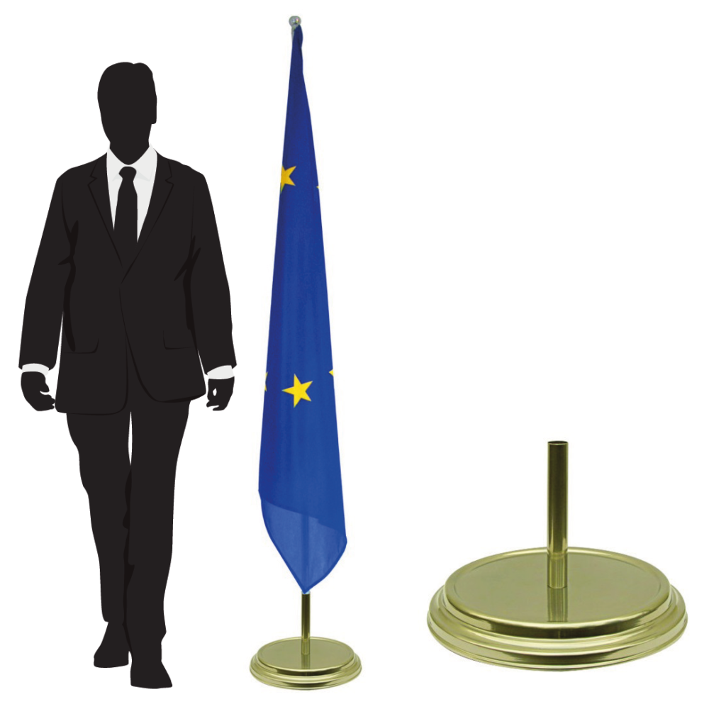 pied porte-drapeau en marbre design