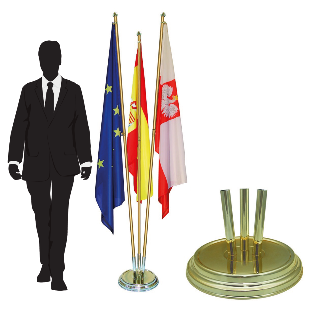 pied porte-drapeau en marbre de qualité