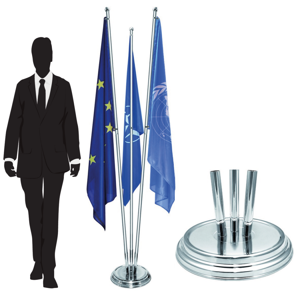 pied porte-drapeau en marbre de protocole