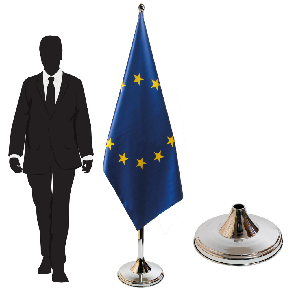 pied porte-drapeau en marbre institutionnel