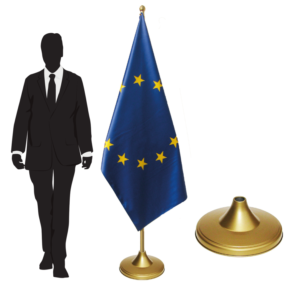 pied porte-drapeau en marbre antidérapant