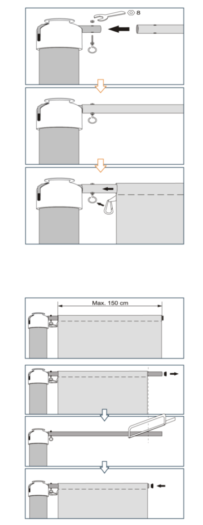 support mât drapeau classique