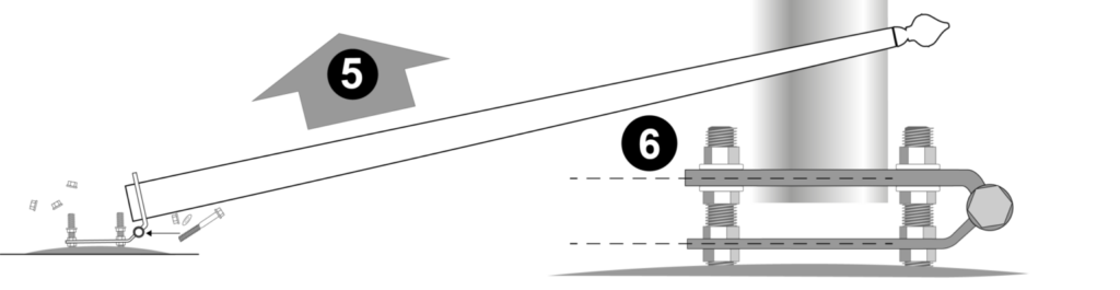 montage mât drapeau