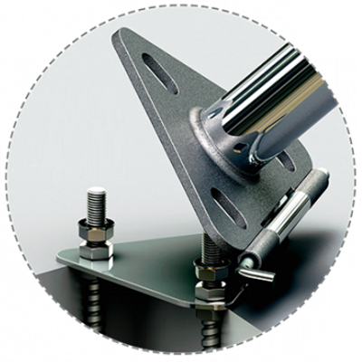 mât drapeau en aluminium