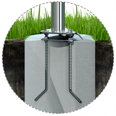 mât drapeau en aluminium