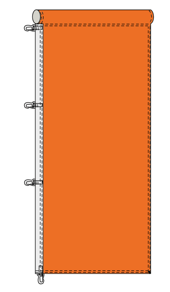Drapeau pour mat en marbre professionnel