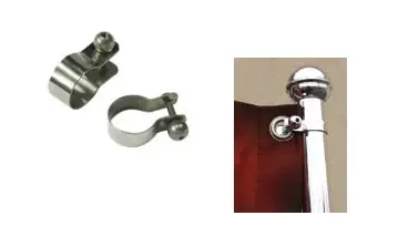 hampe porte-drapeau en inox brossé