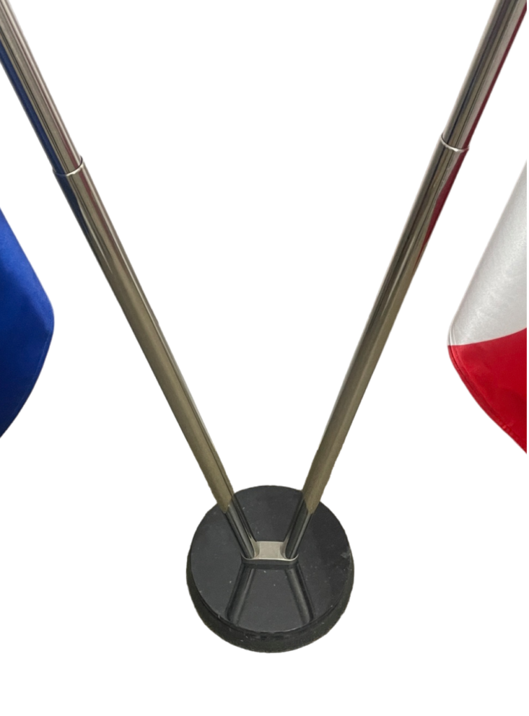 pied drapeau en marbre noir diplomatique