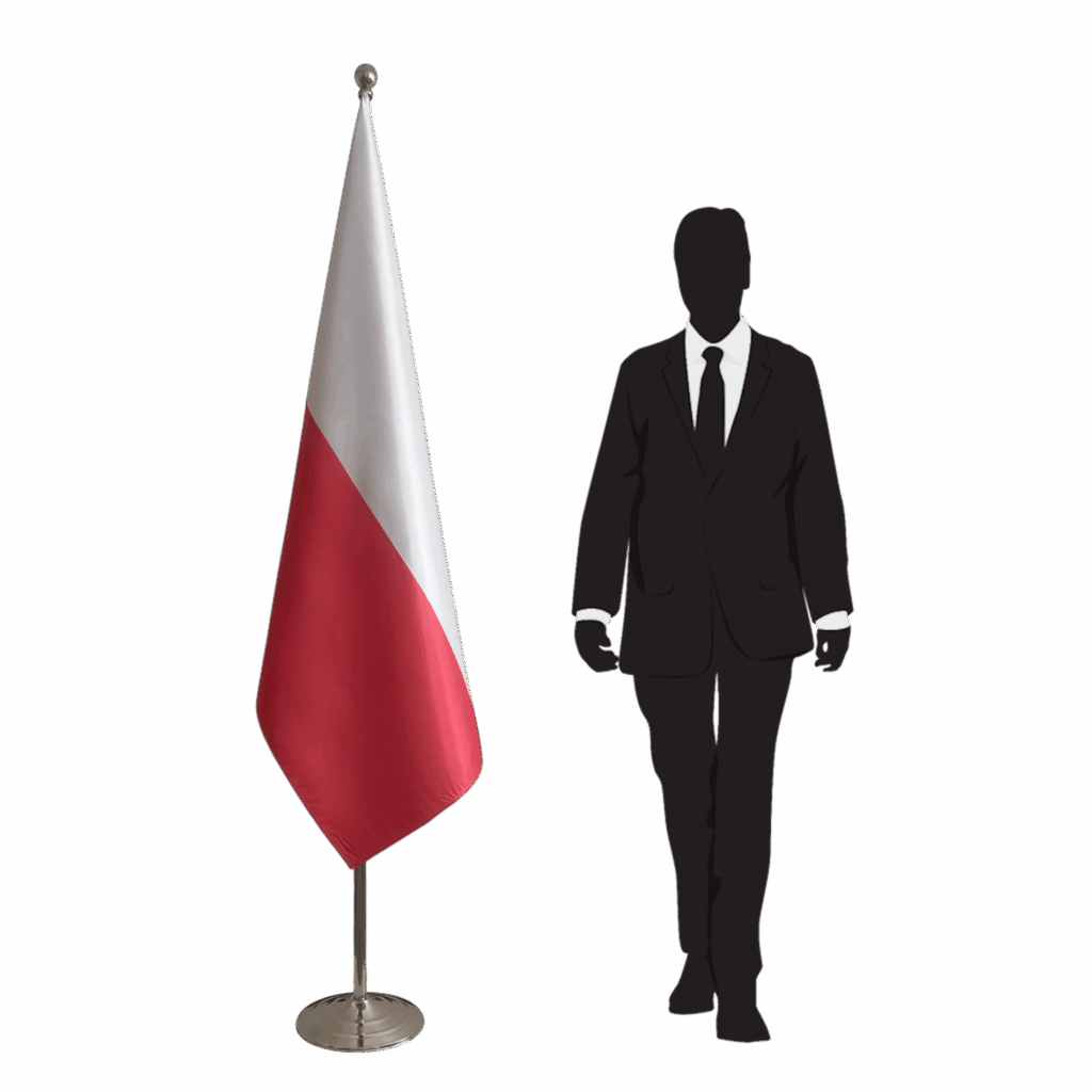 Drapeau Pologne en marbre professionnel