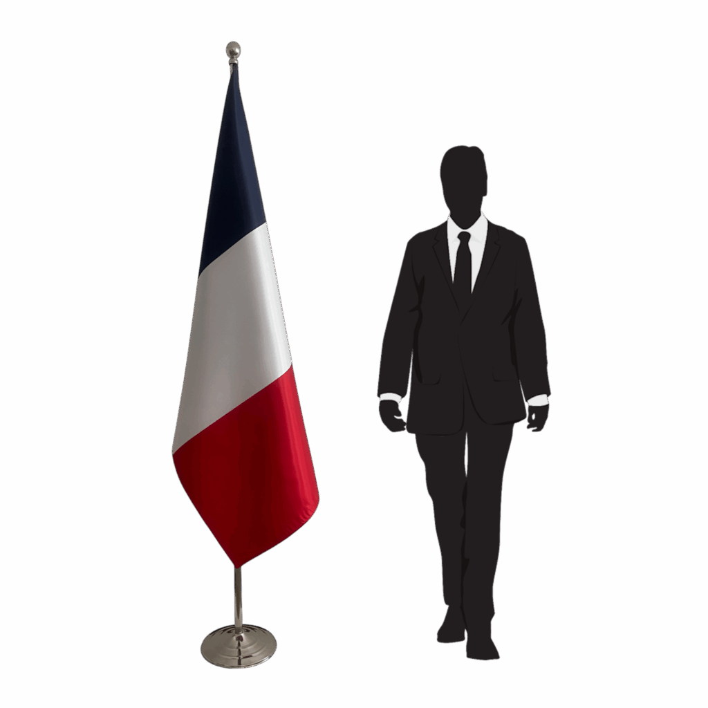 Drapeau france en marbre professionnel