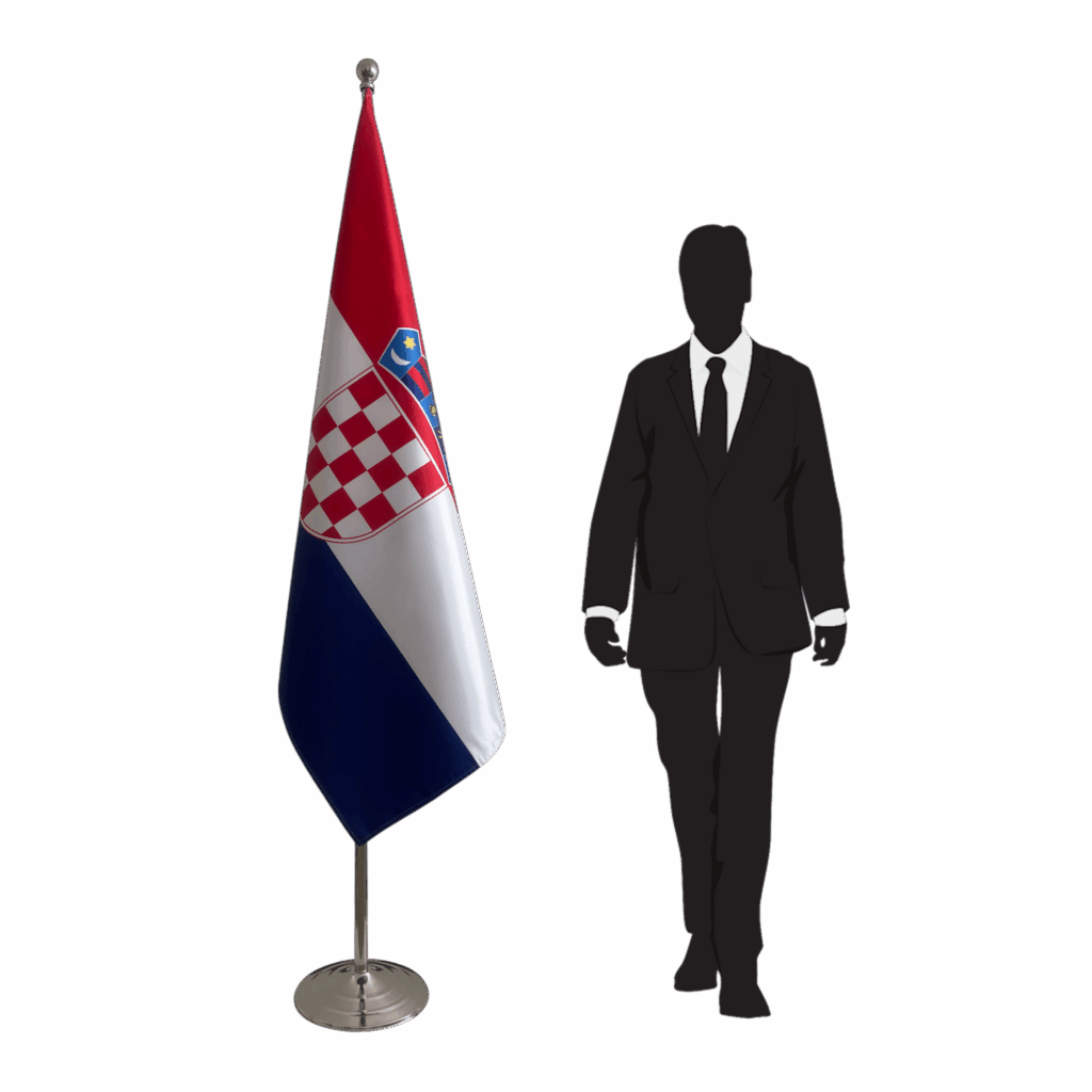 Drapeau Croatie en marbre professionnel