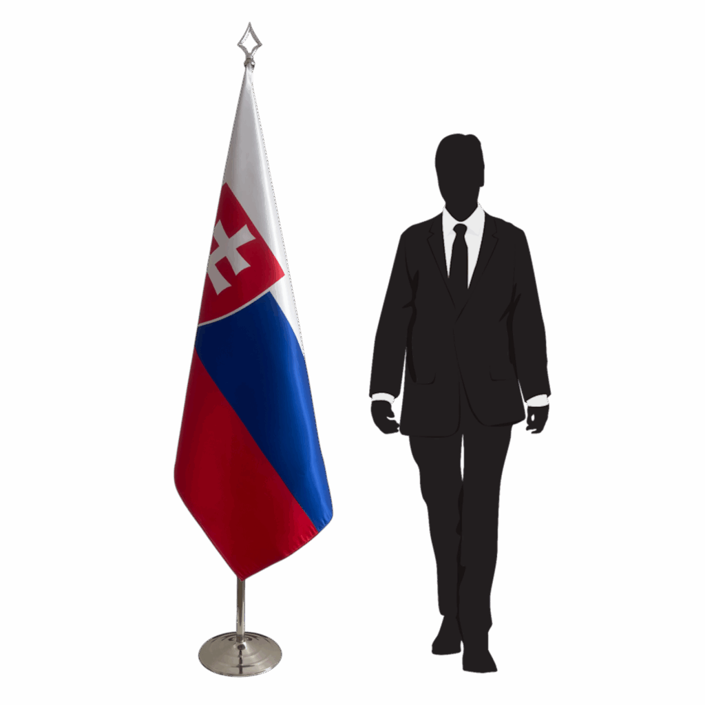 Drapeau Slovaquie sur mat