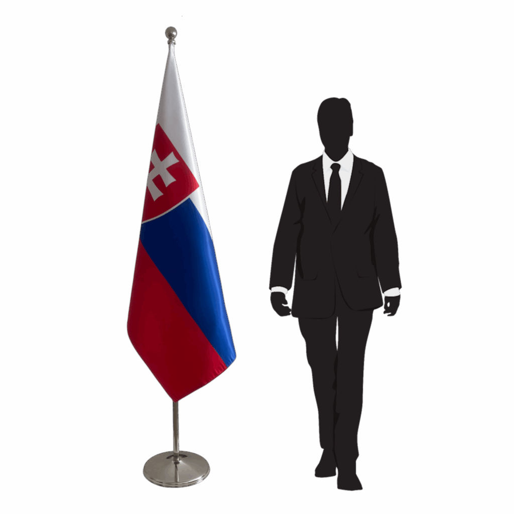 Drapeau Slovaquie sur mat