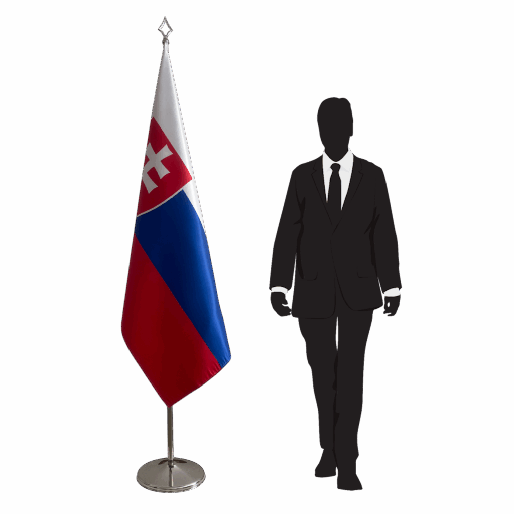 Drapeau Slovaquie sur hampe