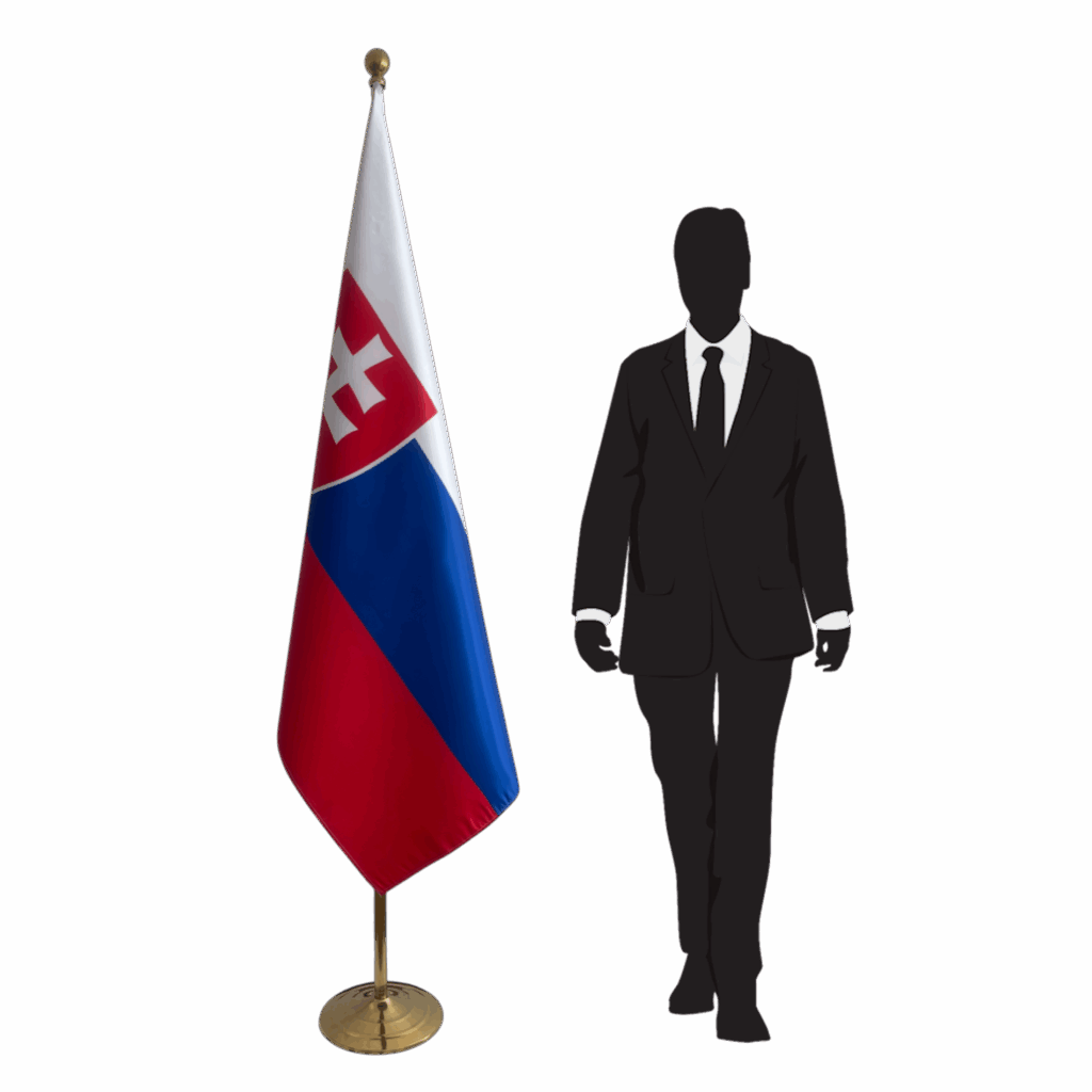 Pavillon Slovaquie sur socle en inox professionnel