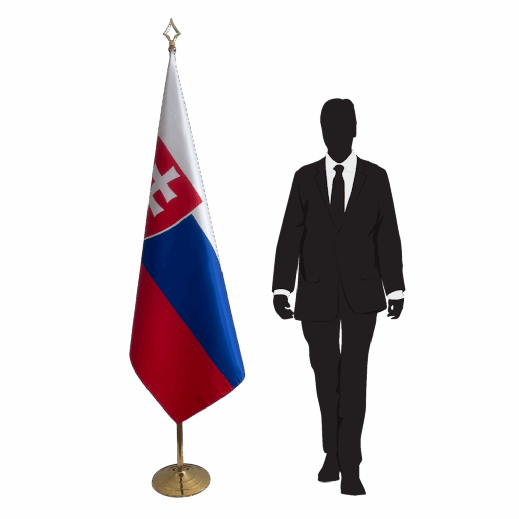 Drapeau Slovaquie sur hampe