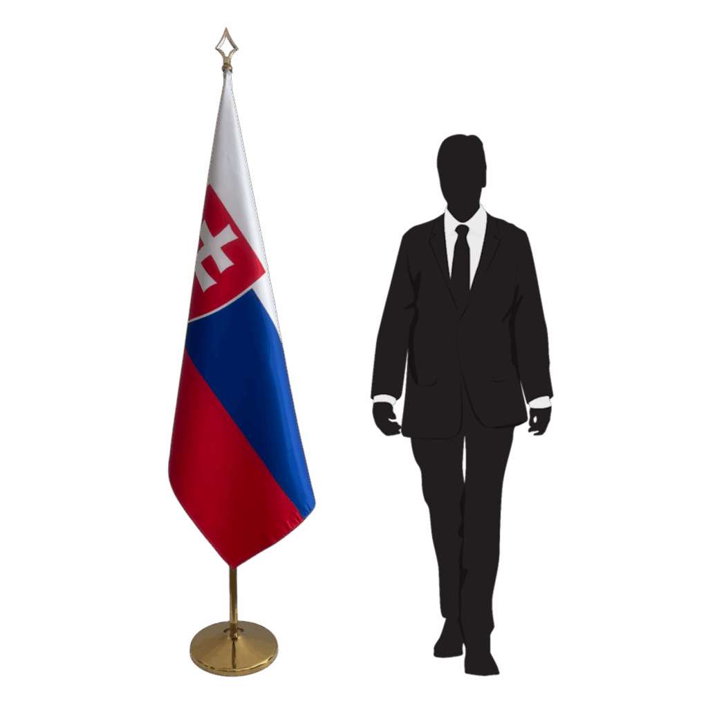 Drapeau Slovaquie sur pied