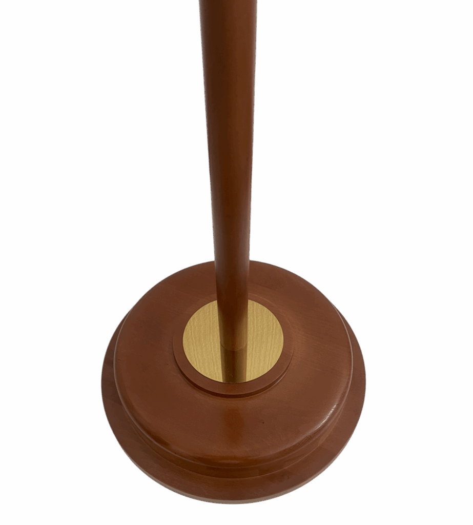 support pied drapeau bois de bureau