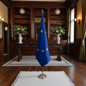 drapeau UE sur pied