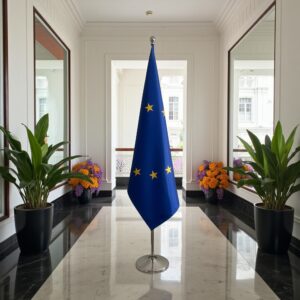 Pavillon UE sur socle en granit diplomatique
