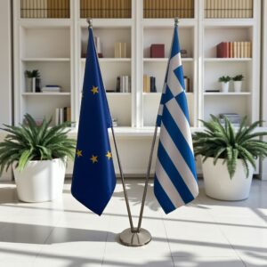 drapeau Grèce et l'UE