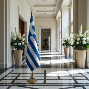Pavillon Grèce avec socle en marbre de prestige