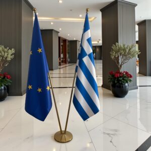 drapeau Grèce sur pied