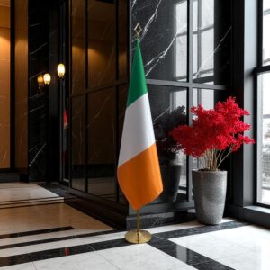 drapeau Irlande avec mat