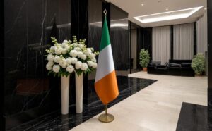 drapeau Irlande avec mat