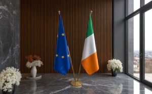 drapeau Irlande avec mat