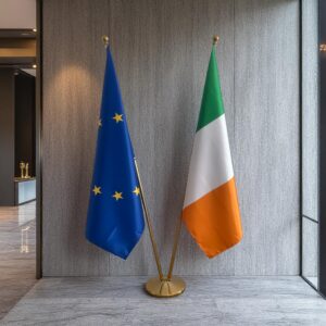 drapeau Irlande avec mat