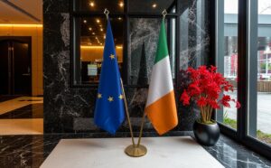 drapeau Irlande avec mat