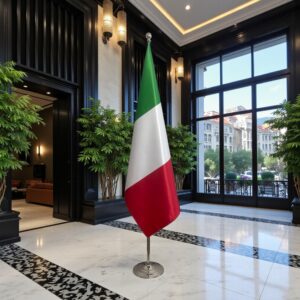 drapeau Italie sur pied