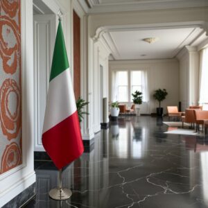 drapeau Italie sur pied