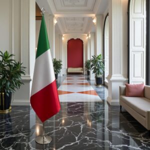 drapeau Italie sur pied