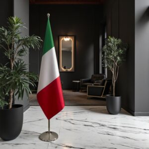 drapeau Italie sur hampe
