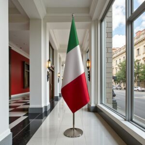 drapeau Italie sur hampe