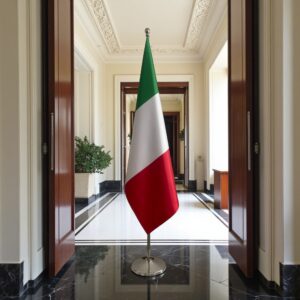 drapeau Italie sur hampe