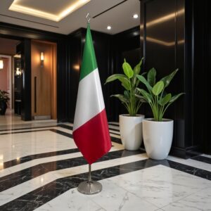 drapeau Italie sur socle