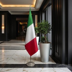 drapeau Italie sur socle