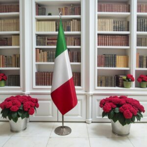 drapeau Italie sur socle