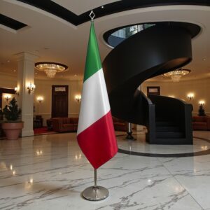 drapeau Italie sur socle