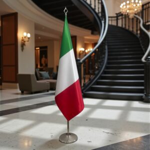 drapeau Italie sur socle