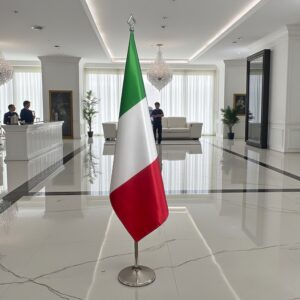 drapeau Italie sur socle